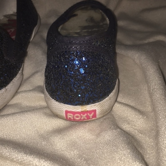 Roxy ROYAL BLUE GLITTERY SLIP ONS - Picture 4 of 8